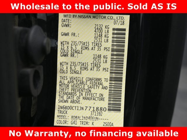 2018 Nissan Frontier S