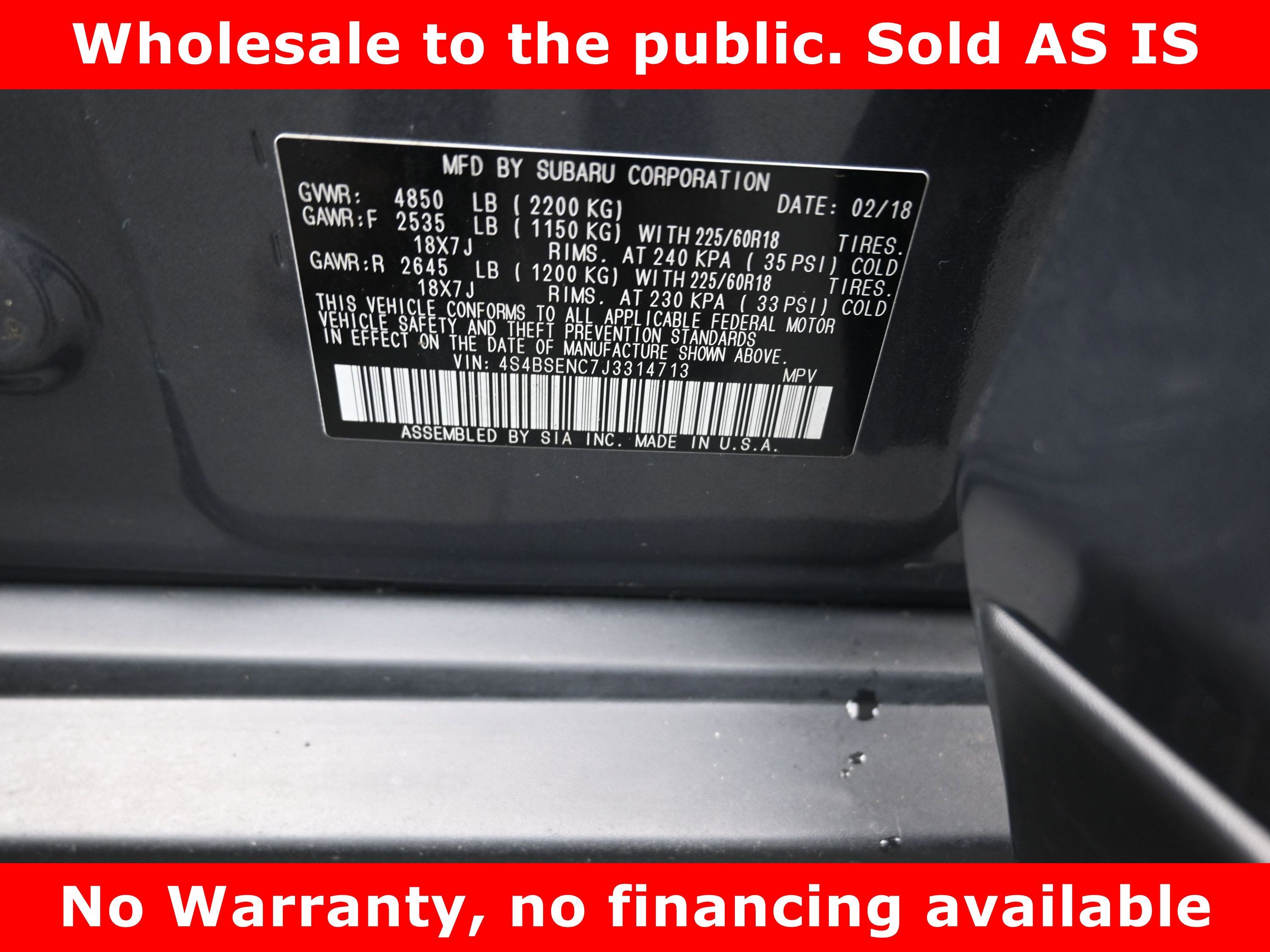 2018 Subaru Outback Limited