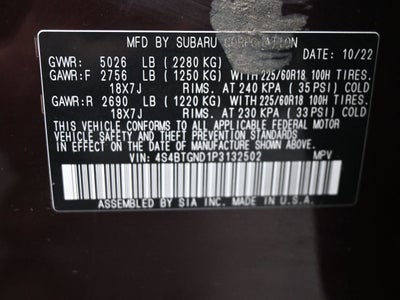 2023 Subaru Outback Limited XT