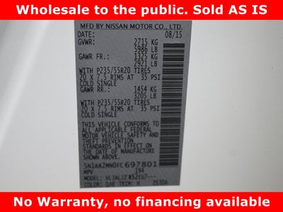 2015 Nissan Pathfinder Platinum