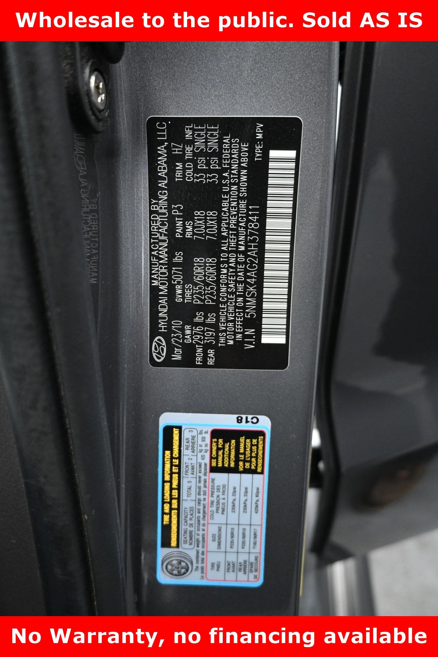 2010 Hyundai Santa Fe Limited