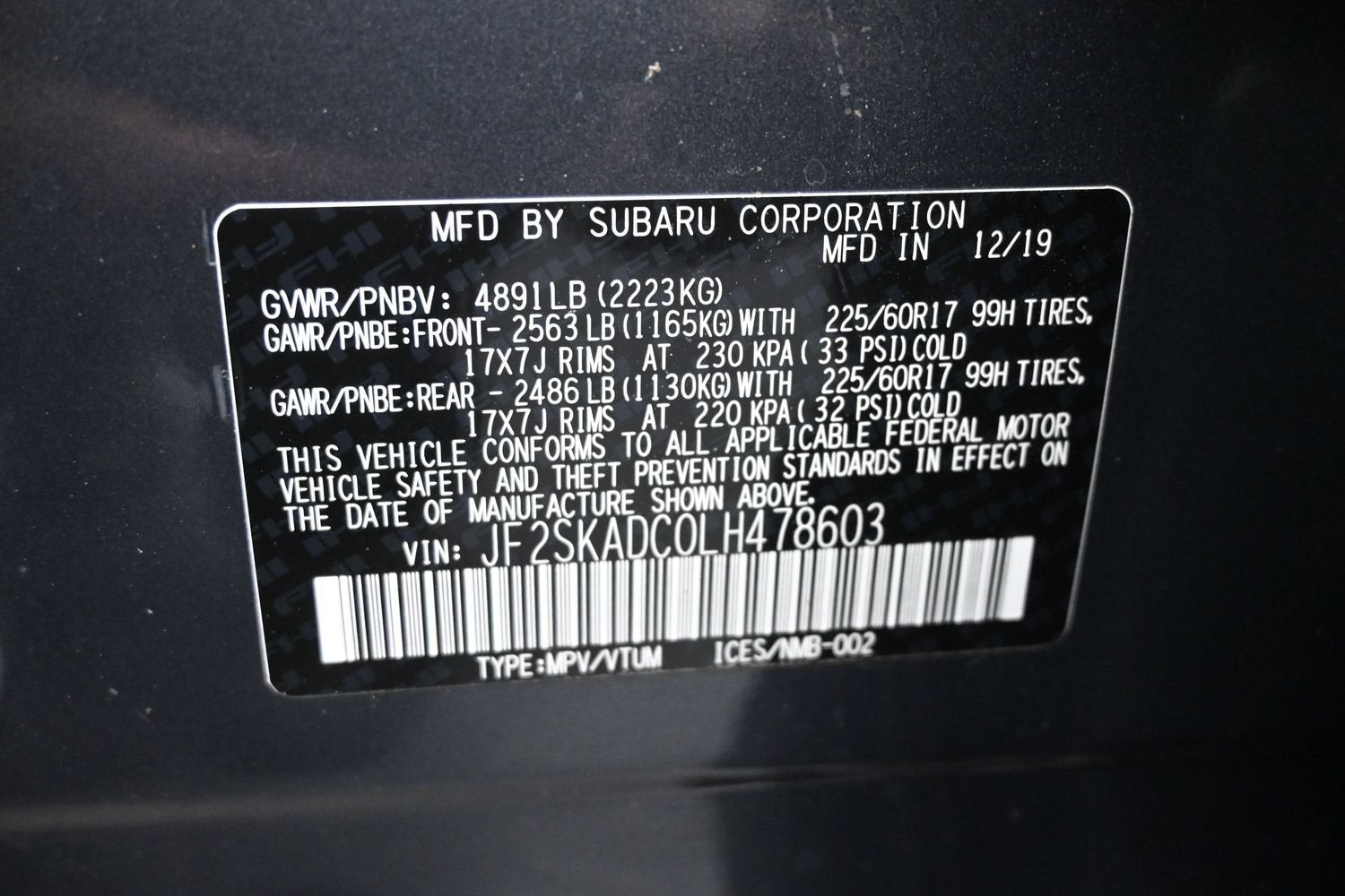 2020 Subaru Forester Base