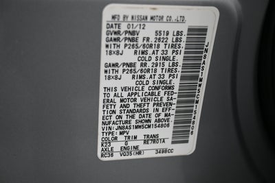 2012 INFINITI FX35 Base