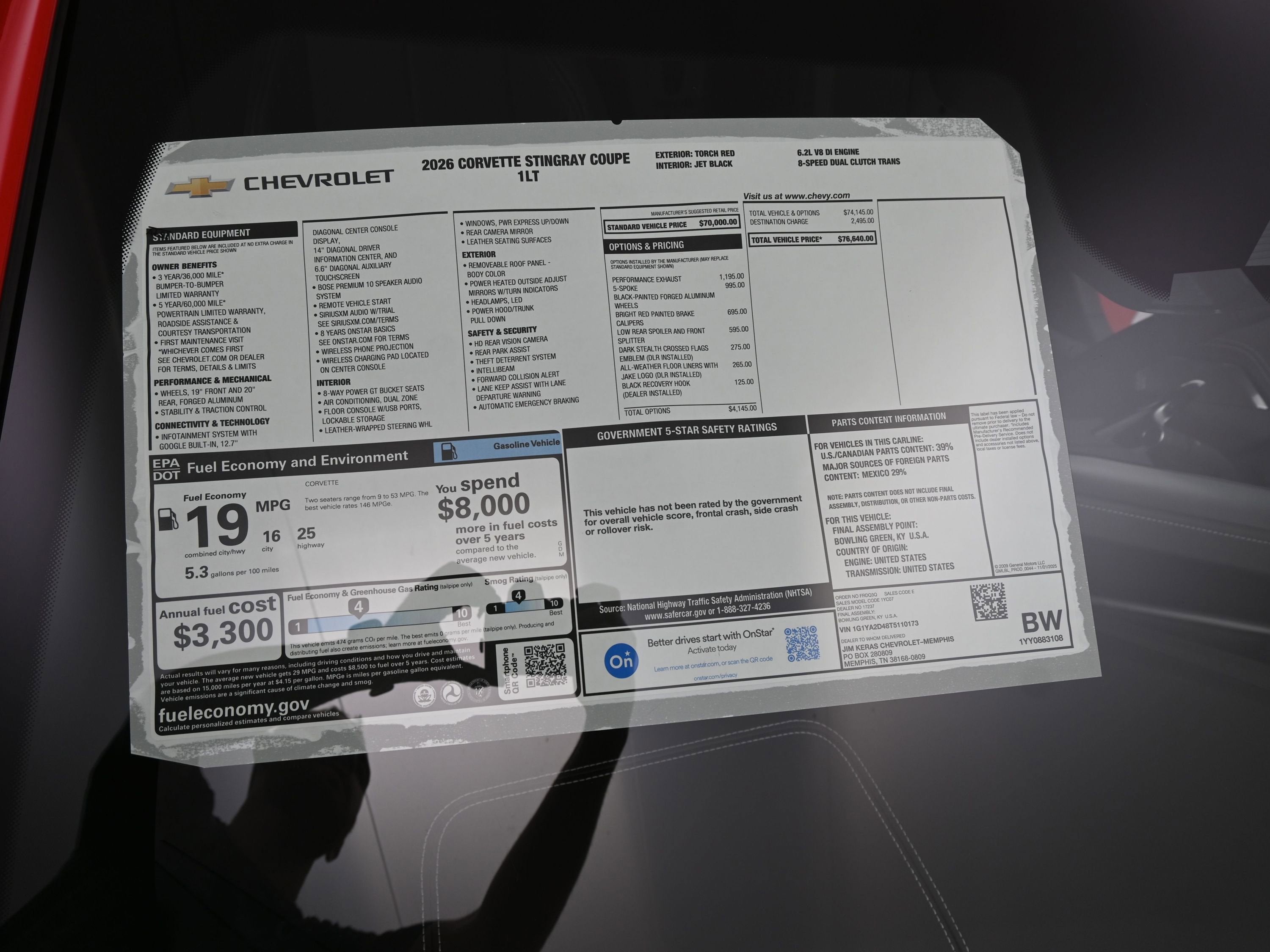 2026 Chevrolet Corvette Stingray 1LT