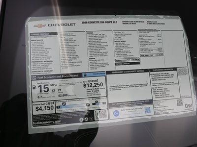 2026 Chevrolet Corvette Z06 2LZ