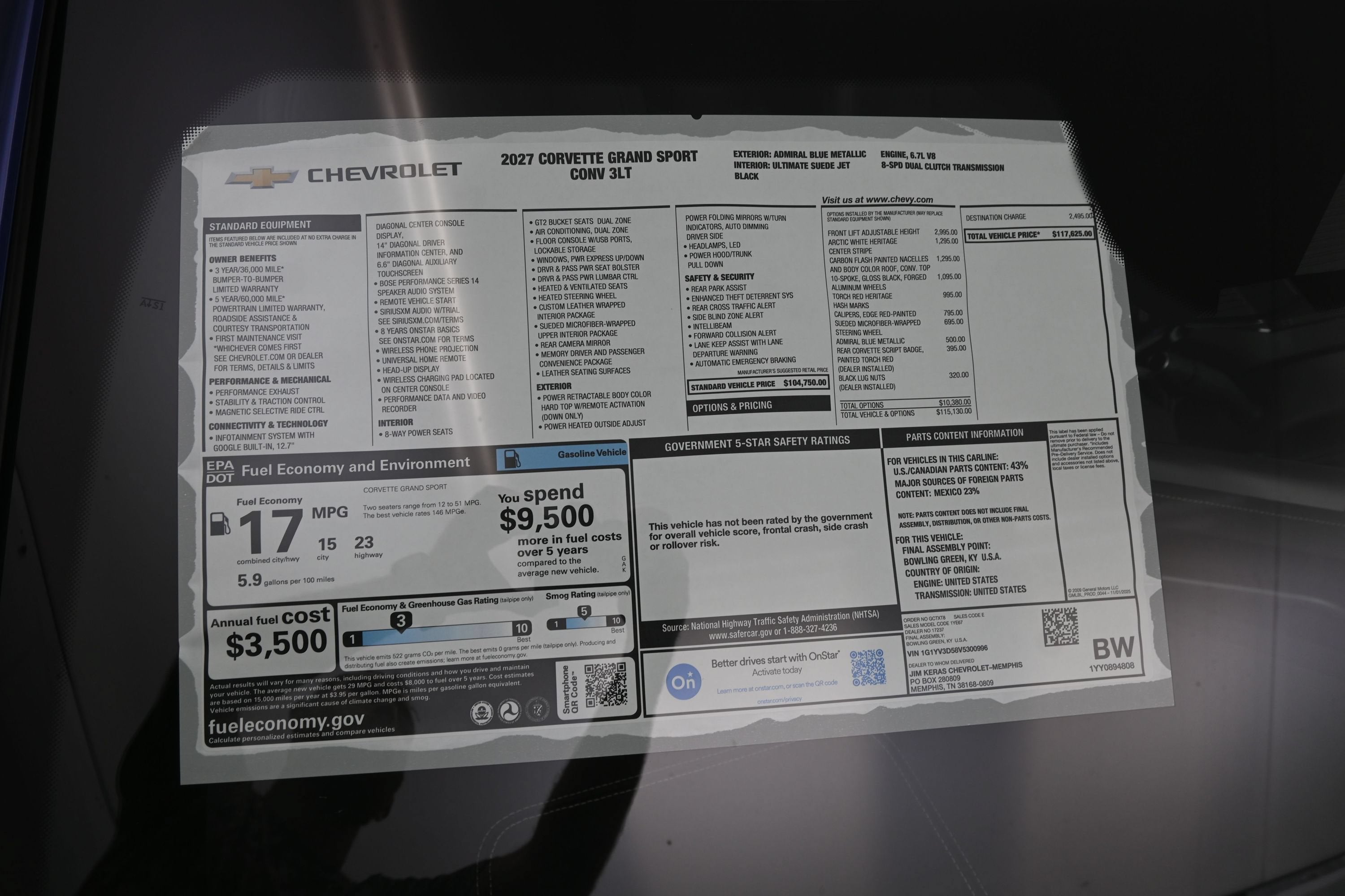 2027 Chevrolet Corvette Grand Sport 3LT