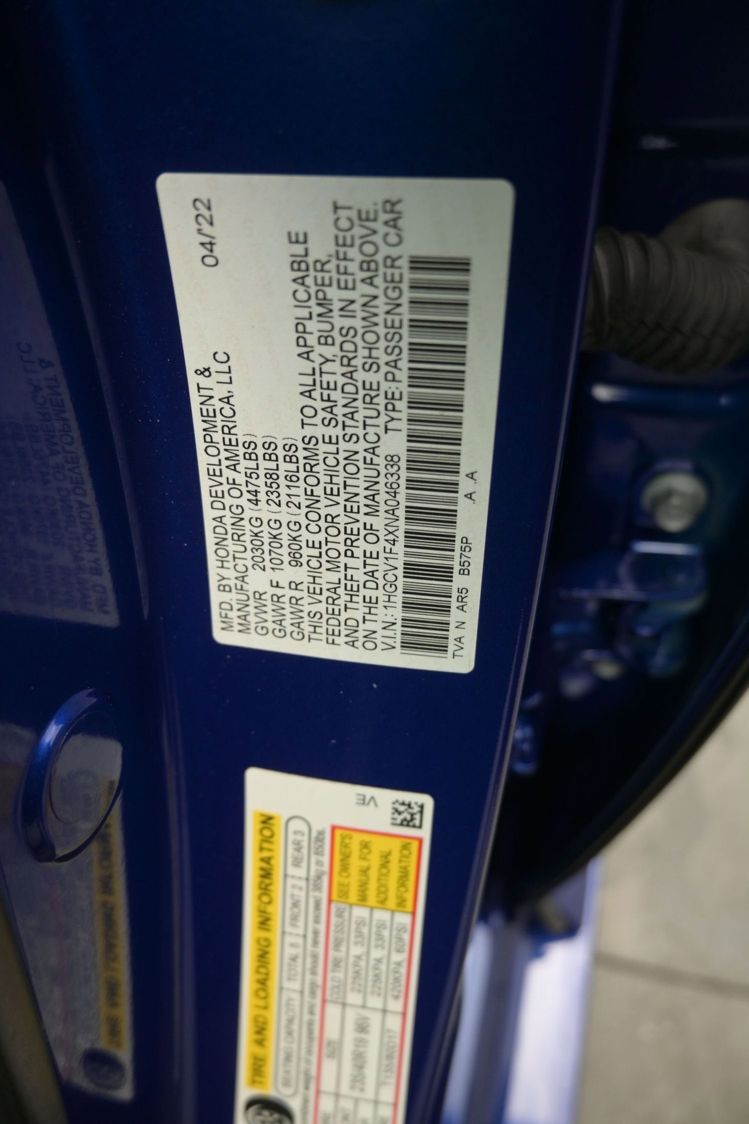 2022 Honda Accord Sedan Sport SE