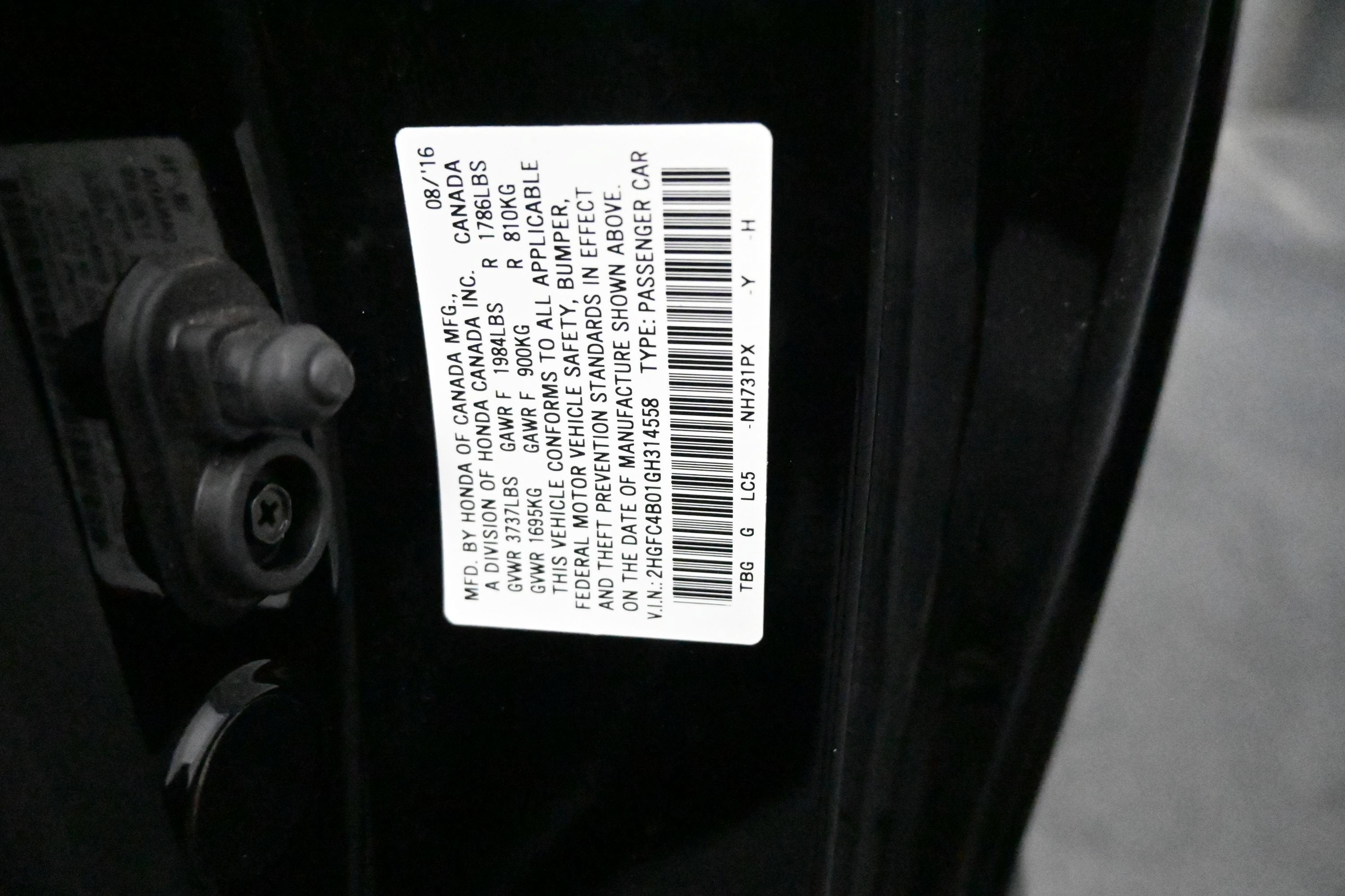 2016 Honda Civic LX-P