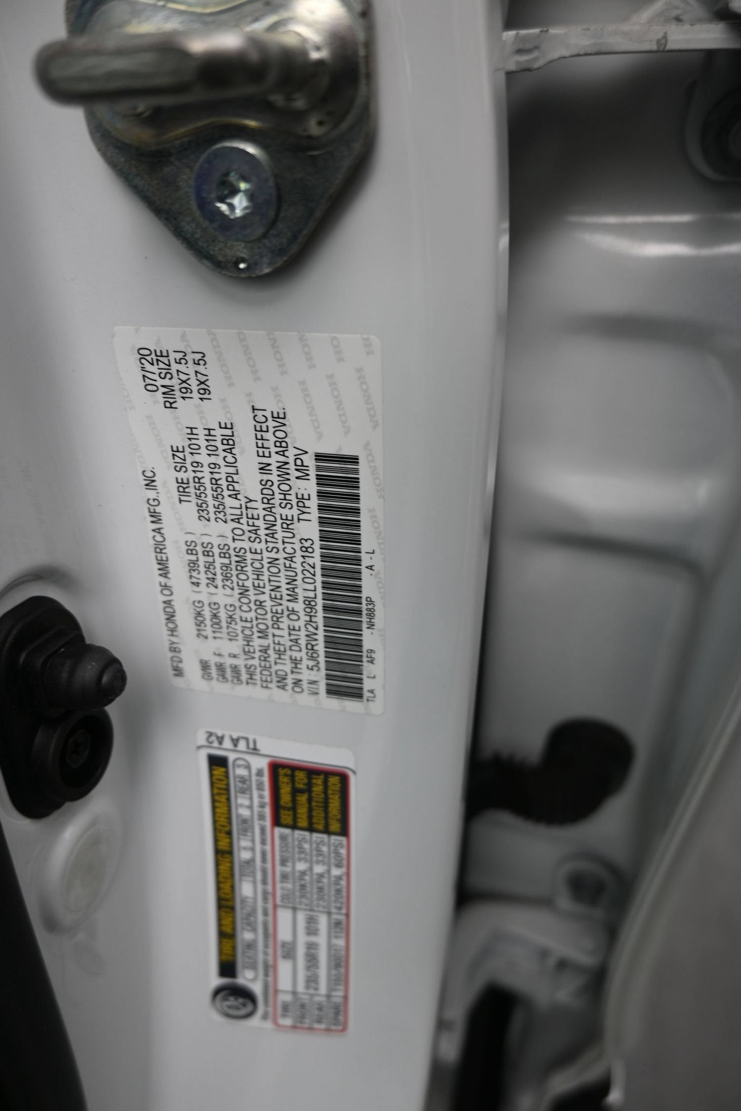 2020 Honda CR-V AWD Touring