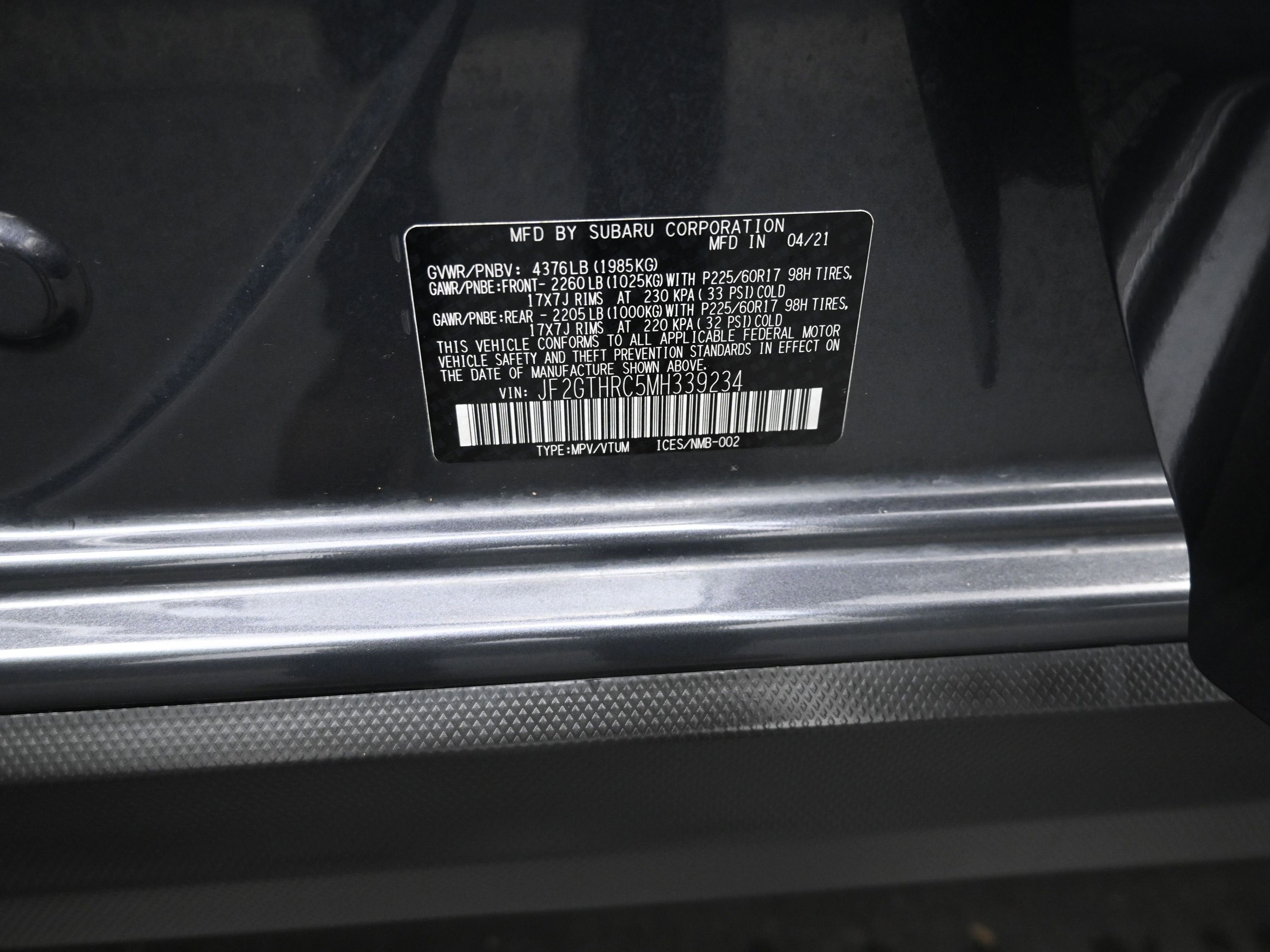 2021 Subaru Crosstrek Sport