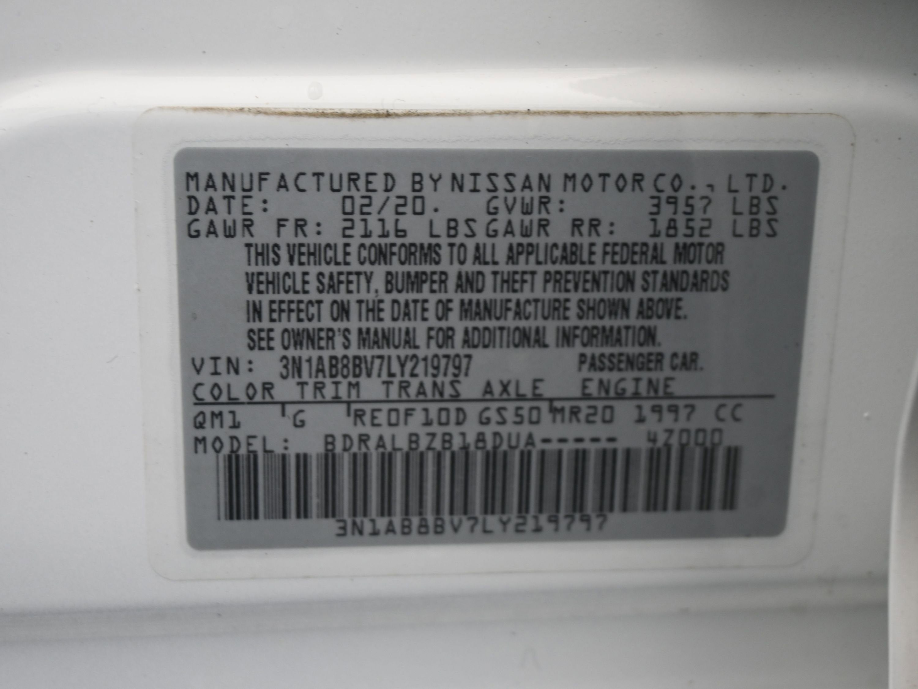 2020 Nissan Sentra S